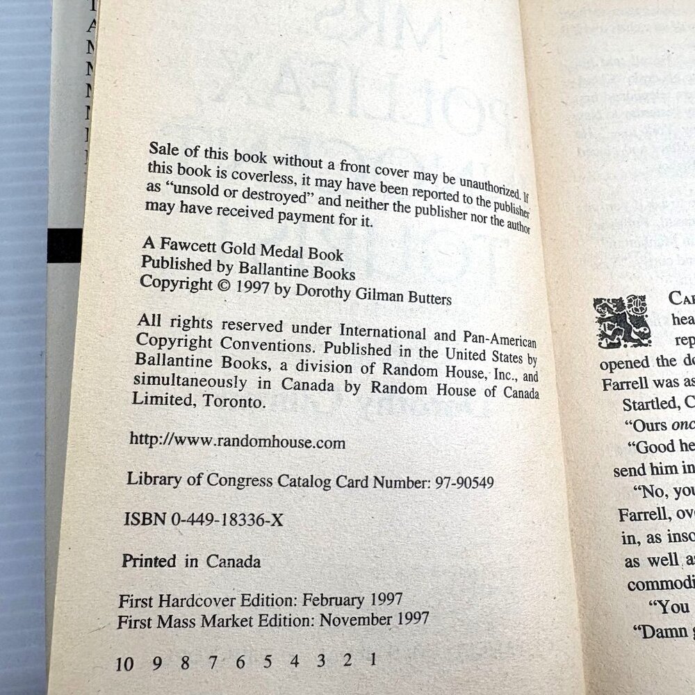 Mrs. Polifax Innocent Tourist Vintage Paperback Mystery Novel By Dorothy Gilman - Picture 4 of 15